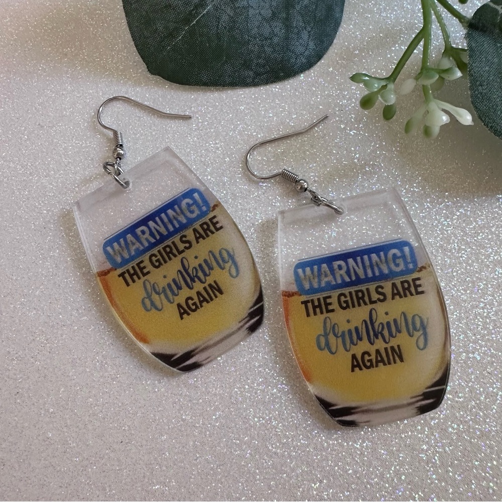 3/$25 Funny Drinking Earrings